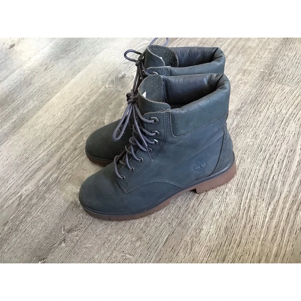 Timberland Womens Size 7 Ankle Boots Nellie Double Waterproof Gray Booties A5819